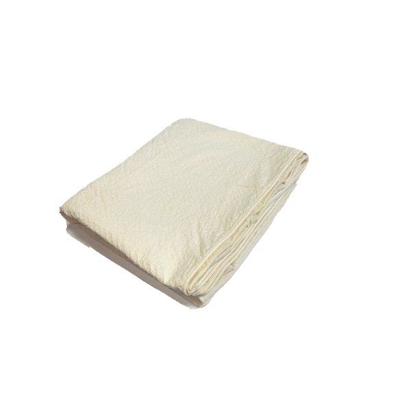 Ethan Allen Custom Made Cream Duvet Cover Full Queen Cotton Lace Bedding Vintage - Picture 5 of 12